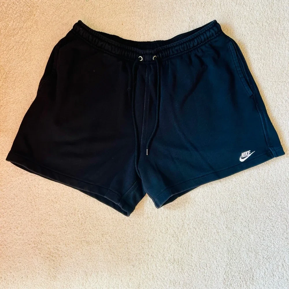 Nike Mens M Sportswear Athletic Joggers Track Pants & Shorts Lot of 2 Black - Picture 6 of 8